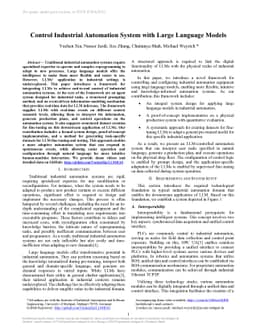 Control Industrial Automation System with Large Language Models