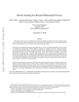 Slowly Scaling Per-Record Differential Privacy