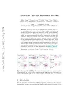 Learning to Drive via Asymmetric Self-Play