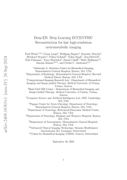 Deep-ER: Deep Learning ECCENTRIC Reconstruction for fast high-resolution
  neurometabolic imaging