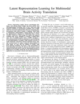 Latent Representation Learning for Multimodal Brain Activity Translation