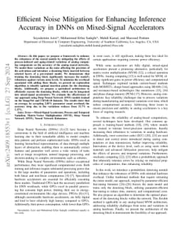 Efficient Noise Mitigation for Enhancing Inference Accuracy in DNNs on
  Mixed-Signal Accelerators