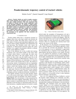 Pseudo-kinematic trajectory control of tracked vehicles