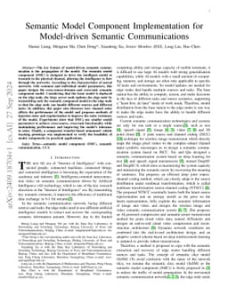 Semantic Model Component Implementation for Model-driven Semantic
  Communications