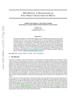 MCUBench: A Benchmark of Tiny Object Detectors on MCUs