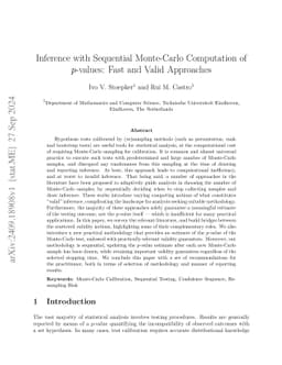 Inference with Sequential Monte-Carlo Computation of $p$-values: Fast
  and Valid Approaches