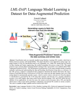 LML-DAP: Language Model Learning a Dataset for Data-Augmented Prediction