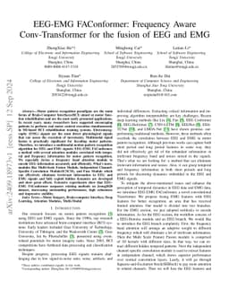 EEG-EMG FAConformer: Frequency Aware Conv-Transformer for the fusion of
  EEG and EMG
