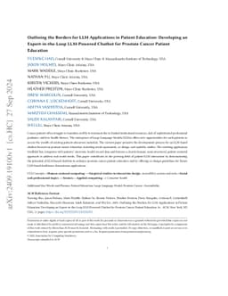 Outlining the Borders for LLM Applications in Patient Education:
  Developing an Expert-in-the-Loop LLM-Powered Chatbot for Prostate Cancer
  Patient Education