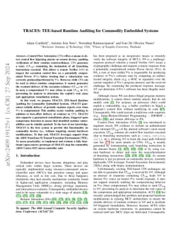 TRACES: TEE-based Runtime Auditing for Commodity Embedded Systems