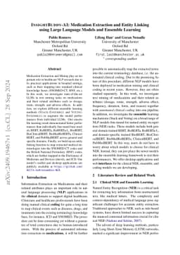 INSIGHTBUDDY-AI: Medication Extraction and Entity Linking using Large Language Models and Ensemble Learning