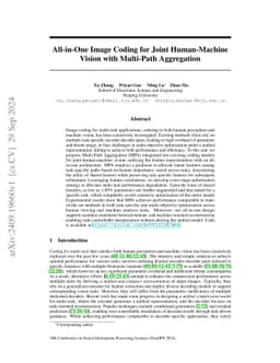 All-in-One Image Coding for Joint Human-Machine Vision with Multi-Path
  Aggregation