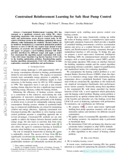 Constrained Reinforcement Learning for Safe Heat Pump Control