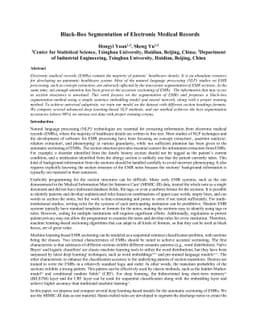Black-Box Segmentation of Electronic Medical Records