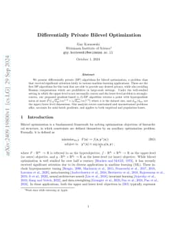 Differentially Private Bilevel Optimization