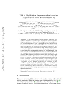 TSI: A Multi-View Representation Learning Approach for Time Series
  Forecasting