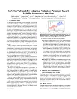 VAP: The Vulnerability-Adaptive Protection Paradigm Toward Reliable
  Autonomous Machines