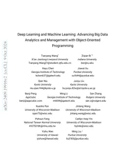 Deep Learning and Machine Learning, Advancing Big Data Analytics and
  Management: Object-Oriented Programming