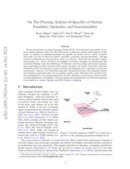 On The Planning Abilities of OpenAI's o1 Models: Feasibility,
  Optimality, and Generalizability