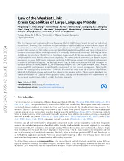 Law of the Weakest Link: Cross Capabilities of Large Language Models