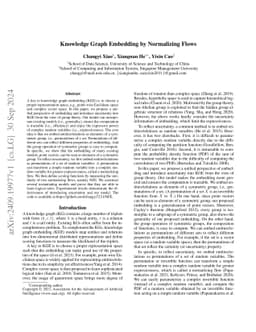 Knowledge Graph Embedding by Normalizing Flows