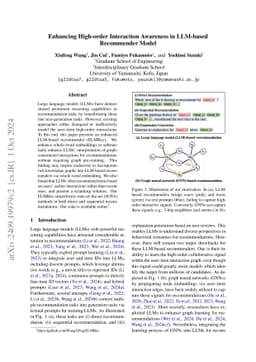Enhancing High-order Interaction Awareness in LLM-based Recommender
  Model