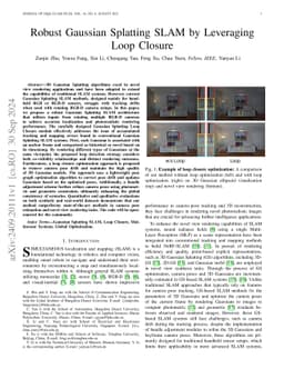 Robust Gaussian Splatting SLAM by Leveraging Loop Closure