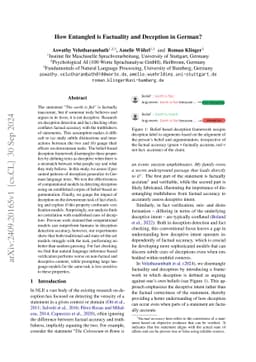 How Entangled is Factuality and Deception in German?