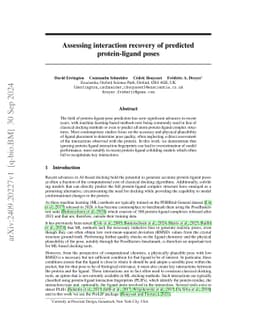 Assessing interaction recovery of predicted protein-ligand poses