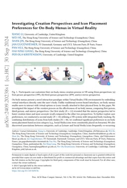 Investigating Creation Perspectives and Icon Placement Preferences for
  On-Body Menus in Virtual Reality