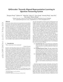 QAEncoder: Towards Aligned Representation Learning in Question Answering
  System