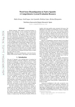 Word Sense Disambiguation in Native Spanish: A Comprehensive Lexical
  Evaluation Resource