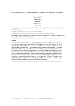 Cross-Lingual News Event Correlation for Stock Market Trend Prediction
