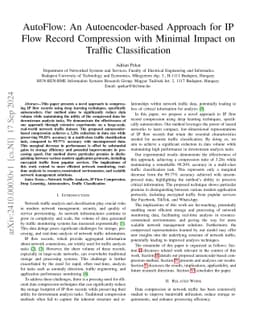 AutoFlow: An Autoencoder-based Approach for IP Flow Record Compression with Minimal Impact on Traffic Classification