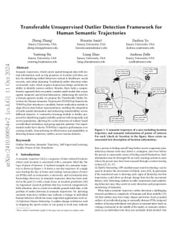 Transferable Unsupervised Outlier Detection Framework for Human Semantic
  Trajectories