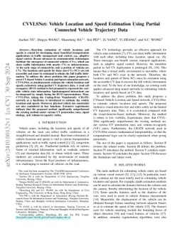 CVVLSNet: Vehicle Location and Speed Estimation Using Partial Connected
  Vehicle Trajectory Data