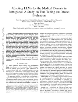 Adapting LLMs for the Medical Domain in Portuguese: A Study on
  Fine-Tuning and Model Evaluation