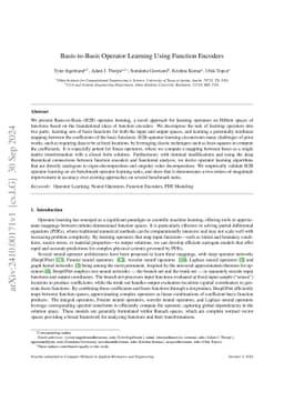Basis-to-Basis Operator Learning Using Function Encoders