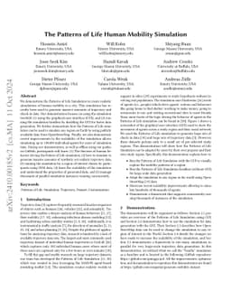 The Patterns of Life Human Mobility Simulation