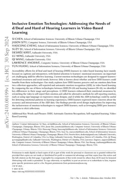 Inclusive Emotion Technologies: Addressing the Needs of d/Deaf and Hard
  of Hearing Learners in Video-Based Learning