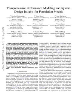 Comprehensive Performance Modeling and System Design Insights for
  Foundation Models