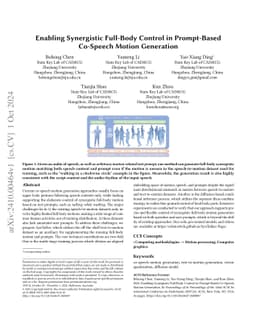 Enabling Synergistic Full-Body Control in Prompt-Based Co-Speech Motion
  Generation
