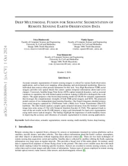Deep Multimodal Fusion for Semantic Segmentation of Remote Sensing Earth
  Observation Data