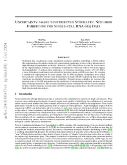 Uncertainty-aware t-distributed Stochastic Neighbor Embedding for
  Single-cell RNA-seq Data