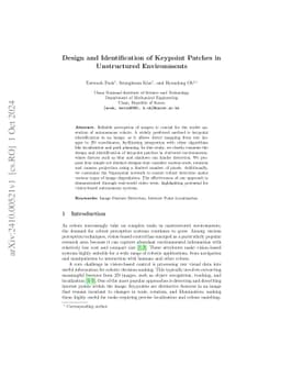 Design and Identification of Keypoint Patches in Unstructured
  Environments