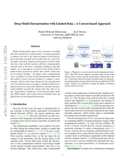 Deep Model Interpretation with Limited Data : A Coreset-based Approach