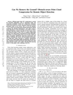 Can We Remove the Ground? Obstacle-aware Point Cloud Compression for
  Remote Object Detection