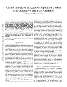 On the Interaction of Adaptive Population Control with Cumulative
  Step-Size Adaptation