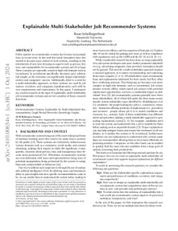 Explainable Multi-Stakeholder Job Recommender Systems