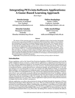 Integrating PETs into Software Applications: A Game-Based Learning
  Approach